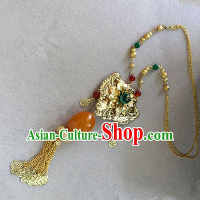 Chinese Imperial Queen Necklace, Empress Necklaces, Xiuhe Suit Necklaces, Wedding Accessories For Women