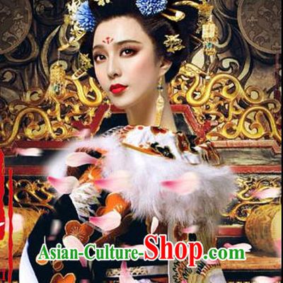 Chinese Ancient Style Hair Jewelry Accessories, Hairpins, Tang Dynasty Wedding Bride Imperial Empress Handmade Queen Phoenix Set for Women