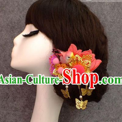 Chinese Ancient Style Hair Jewelry Accessories, Hairpins, Hanfu Xiuhe Suit Wedding Bride Hair Accessories for Women