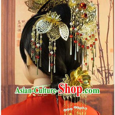 Chinese Ancient Style Hair Jewelry Accessories, Hairpins, Tang Dynasty Xiuhe Suit Wedding Bride Phoenix Coronet, Hair Accessories for Women