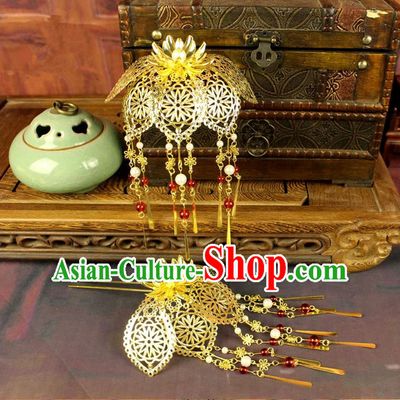 Chinese Ancient Style Hair Jewelry Accessories, Hairpins, Tang Dynasty Xiuhe Suit Wedding Bride Phoenix Coronet, Hair Accessories for Women