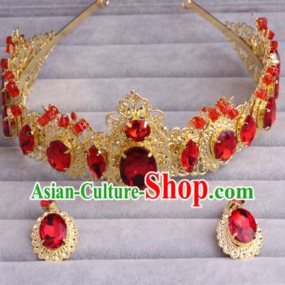 Traditional Chinese Style Princess Empress Queen Brides Wedding Headpieces Hair Fascinators Jewelry Decorations Hairpins Phoenix Crown Coronet