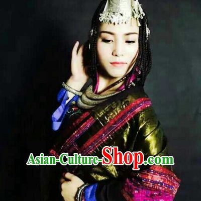 Traditional Chinese Miao Princess Empress Queen Silver Brides Wedding Headpieces Hair Fascinators Jewelry Decorations Hairpins Phoenix Crown Coronet