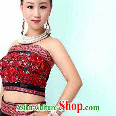 Traditional Chinese Miao Minority Clothing and Silver Hat Complete Set for Women