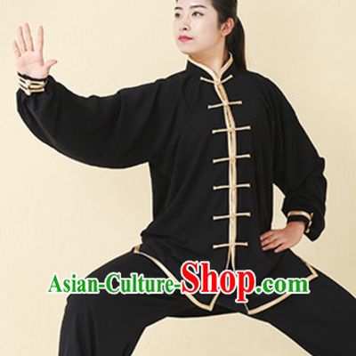 Top Tai Chi Uniforms Kung Fu Costume Martial Arts Kung Fu Training Uniform Gongfu Shaolin Wushu Clothing for Men Women Adults Children