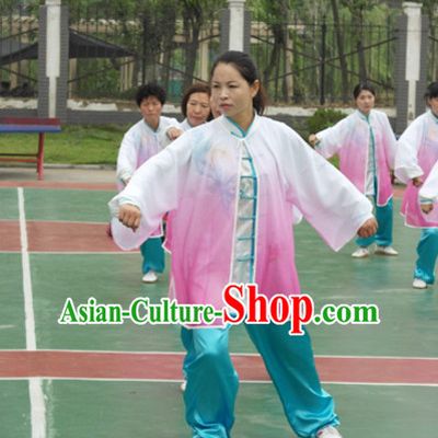 Top Tai Chi Uniforms Kung Fu Uniform Martial Arts Suits Mulan Fan Outfits