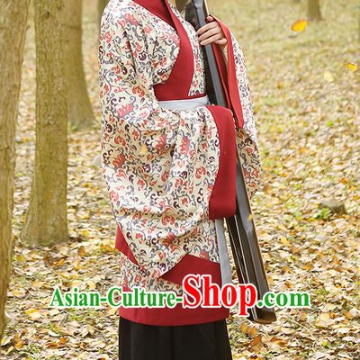 Ancient Chinese Hanfu Dress and Headpieces Complete Set for Women
