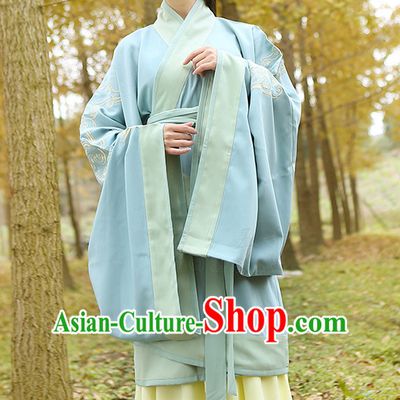 Ancient Chinese Hanfu Clothing and Headpieces Complete Set for Women