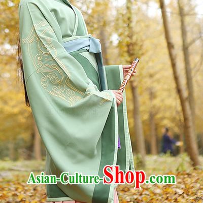 Ancient Chinese Hanfu Clothing and Headpieces Complete Set for Women