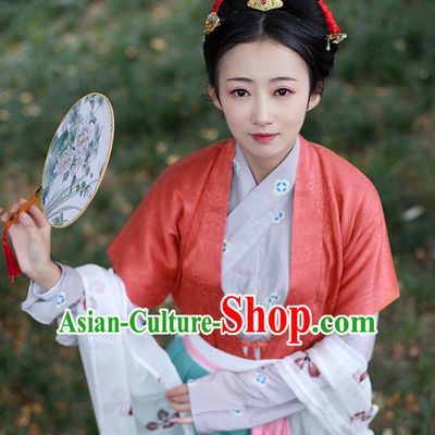 Chinese National Costumes Clothing and Headpieces Complete Set for Women
