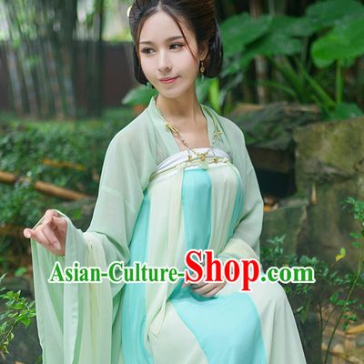 Chinese Style Dresses Kimono Dress Tang Dynasty Outfit and Hair Accessories Complete Set for Women