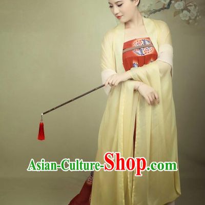 Ancient Chinese Style Dresses Tang Dynasty Clothing Clothes Han Chinese Costume Hanfu and Hair Jewelry Complete Set for Women Adults Children
