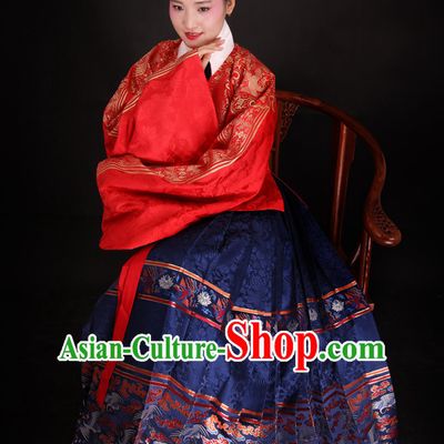 Chinese Style Dresses Kimono Dress Song Dynasty Outfits and Hat Complete Set for Women