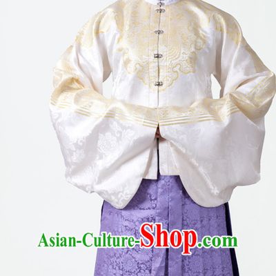 Chinese Style Dresses Kimono Dress Song Dynasty Empress Princess Queen Outfits and Hat Complete Set for Women