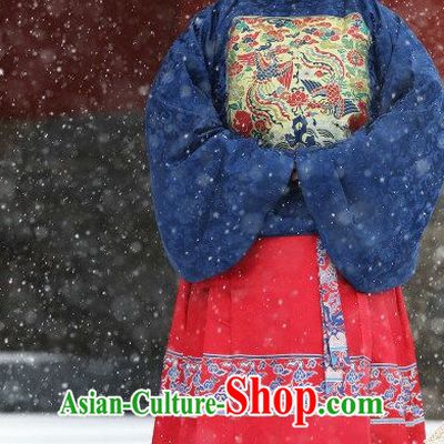 Chinese Style Dresses Kimono Dress Song Dynasty Empress Princess Queen Outfits and Hat Complete Set for Women