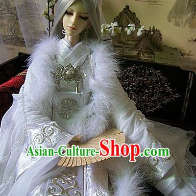 Ancient Chinese Prince Emperor Hanfu Costumes and Headwear Complete Set for Men Boys Adults Kids