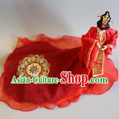 Ancient Chinese Imperial Royal Princess Empress Queen Hanfu Costumes and Hair Accessories Complete Set for Women Girls Adults Kids