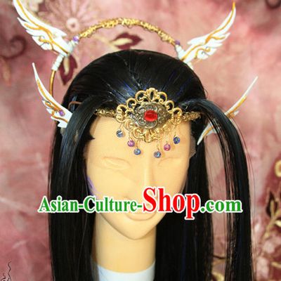 Ancient Chinese Prince Emperor Headwear Headpieces Hair Accessories Set