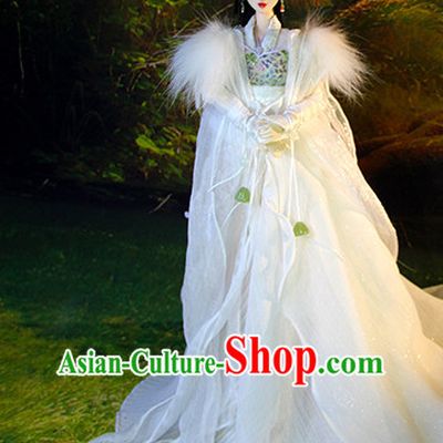 Ancient Chinese Palace Imperial Royal Princess Empress Queen Hanfu Costumes and Hair Accessories Complete Set for Women Girls Adults Kids