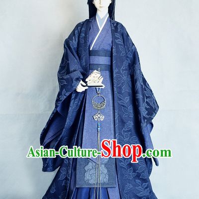 Ancient Chinese Prince Hanfu Garment BJD Costumes for Men Boys Adults Kids