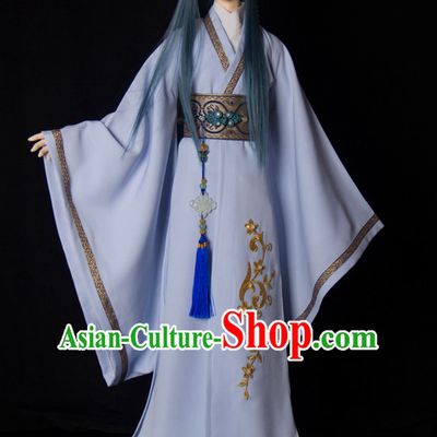 Chinese Style Dresses Chinese Scholar Clothing Clothes Han Chinese Costume Hanfu for Men Adults Children