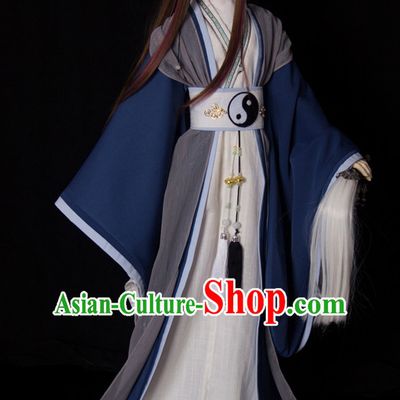 Chinese Style Dresses Chinese Scholar Clothing Clothes Han Chinese Costume Hanfu for Men Adults Children