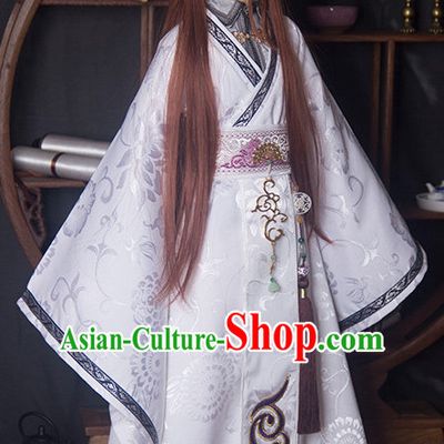 Chinese Style Dresses Chinese Scholar Clothing Clothes Han Chinese Costume Hanfu for Men Adults Children