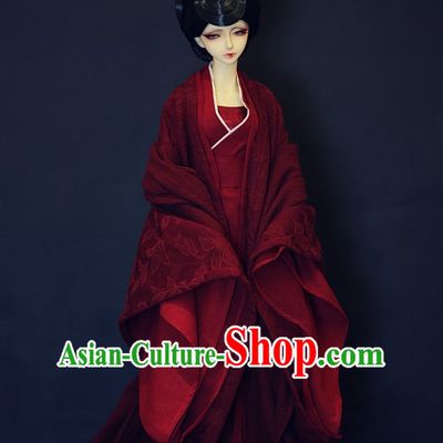 Ancient Chinese Princess Wedding Dress Hanfu Garment BJD Costumes for Men Boys Adults Kids