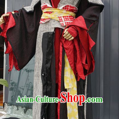 Chinese Style Dresses Chinese Swordsman Clothing Clothes Han Chinese Costume Hanfu and Hair Jewelry Complete Set for Men Adults Children