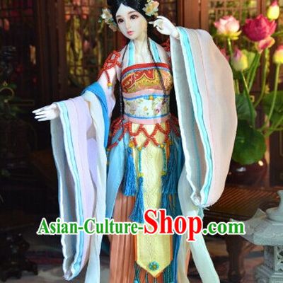 Ancient Chinese Empress Princess Queen Opera Clothing and Hair Accessories Complete Set for Women
