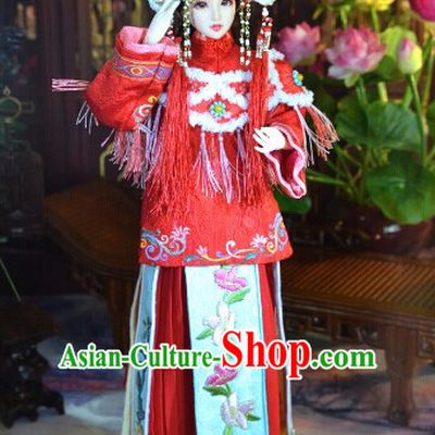 Ancient Chinese Empress Princess Queen Opera Clothing and Hair Accessories Complete Set for Women