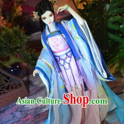 Ancient Chinese Empress Princess Queen Opera Clothing and Hair Accessories Complete Set for Women