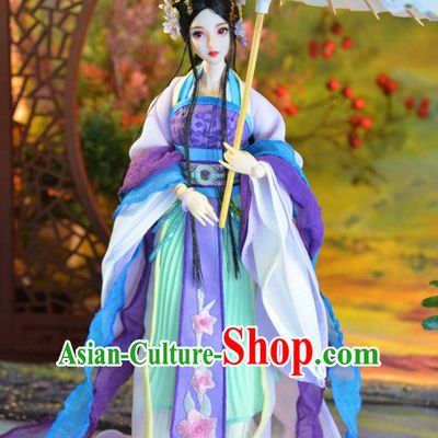 Ancient Chinese Empress Princess Queen Opera Clothing and Hair Accessories Complete Set for Women