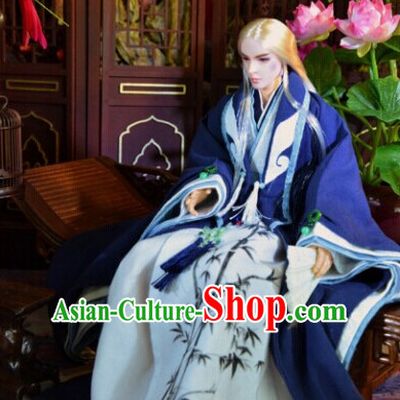 Ancient Chinese Emperor Prince Prime Minister Clothing and Hair Accessories Complete Set for Men