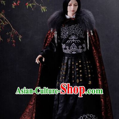 Ancient Chinese Emperor Prince Prime Minister Clothing and Hair Accessories Complete Set for Men