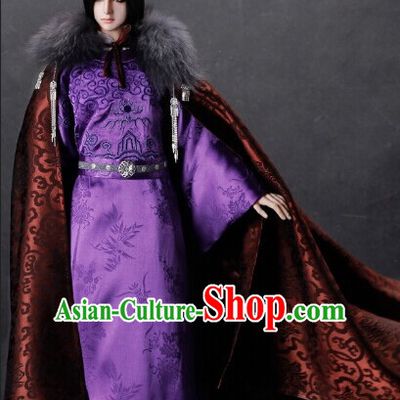 Ancient Chinese Emperor Prince Prime Minister Clothing and Hair Accessories Complete Set for Men