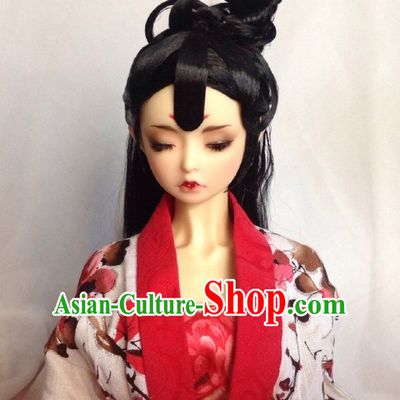 Ancient Chinese Female Princess Queen Empress Black Wigs