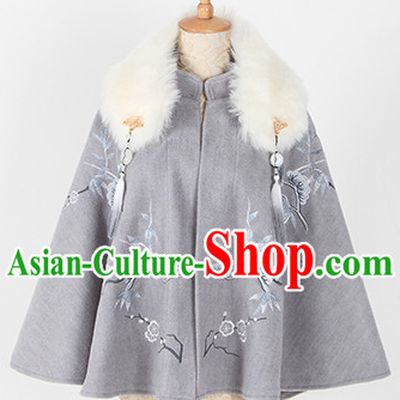 Ancient Chinese Winter Thick Mantle Cape for Women