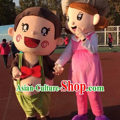 Free Design Professional Custom Made Mascot Costume Customized Mascots Costumes Happy Boy and GirlMascot Costumes