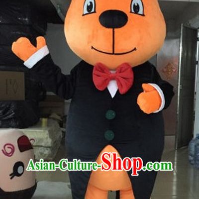 Free Design Professional Custom Made Mascot Costume Customized Mascots Costumes Bear Gentleman Mascot Costumes