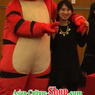 Free Design Professional Custom Made Mascot Costume Mascot Outfits Happy Tiger Mascot Costumes