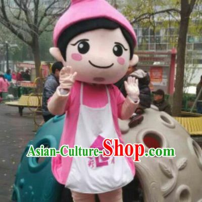 Free Design Professional Custom TV Commerical Mascot Uniforms Mascot Outfits Customized Cute Happy Girls Mascots Costumes