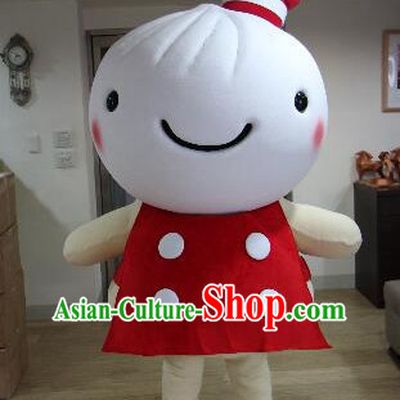 Free Design Professional Custom Mascot Uniforms Mascot Outfits Customized Commerical Chinese Food Steamed Dumpling Mascots Costumes