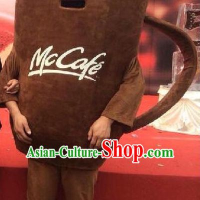 Free Design Professional Custom Mascot Uniforms Mascot Outfits Customized Cute Cartoon Character Coffee Cup Mascot Costumes