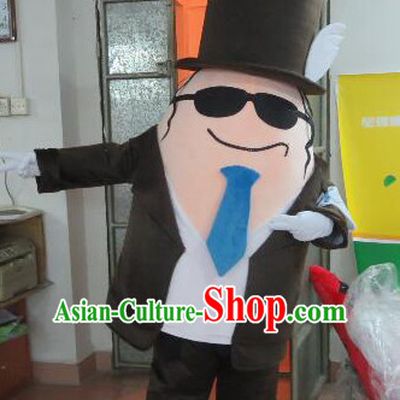 Professional Custom Made Mascot Uniforms Mascot Outfits Customized Walking Gentlemen Mascot Costumes