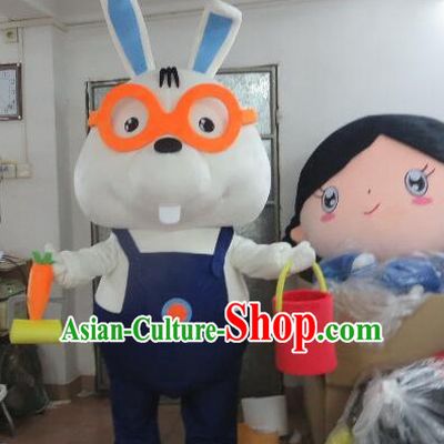 Professional Custom Mascot Uniforms Mascot Outfits Customized Animal Cartoon Character Rabbit Mascot Costumes
