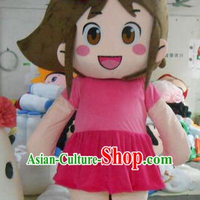 Professional Custom Mascot Uniforms Mascot Outfits Customized Walking Girl Mascot Costumes