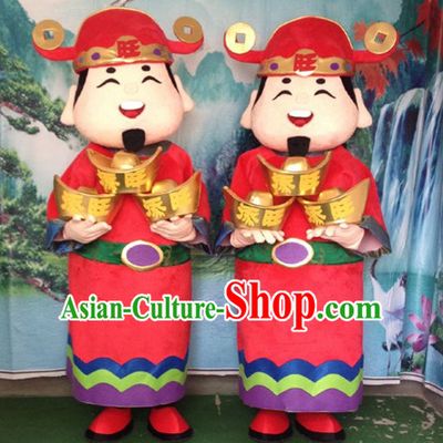Mascot Uniforms Mascot Outfits Customized Walking Money God Cai Shen Mascot Costumes Mascots Costume