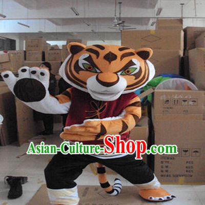 Mascot Uniforms Mascot Outfits Customized Walking Mascot Costumes Kung Fu Tiger Mascots Costume