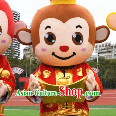 Mascot Uniforms Mascot Outfits Customized Walking Mascot Costumes Animal Monkey Cai Shen Money God Mascots Costume